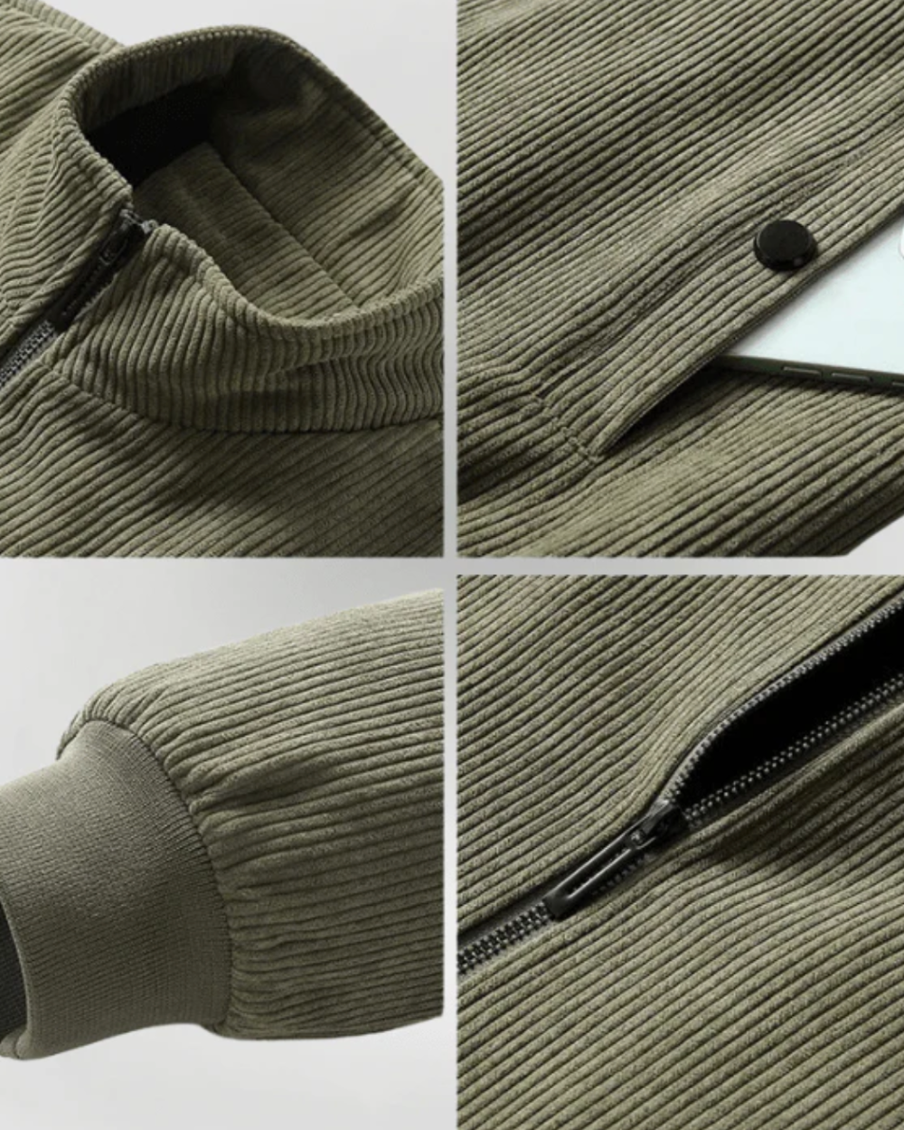 Atalerina - Comfortable Corduroy Jacket